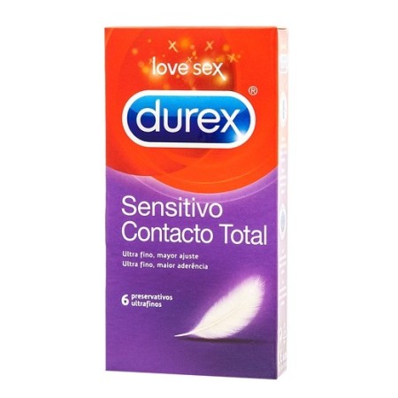 Durex Sensitivo Contacto Total 6 uds más fino y resistente por sólo 5,56 €