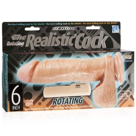 VIBRADOR ROTATIVO THE REALISTIC COCK 6' BLANCO