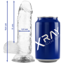Xray Clear Dildo Realista Transparente 15.5x3.5 cm