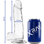 Xray Clear Dildo Realista Transparente 20x4.5 cm