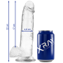 Xray Clear Dildo Realista Transparente 22x4.6 cm