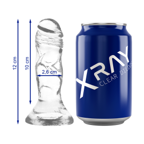 X RAY - CLEAR DILDO TRANSPARENTE 12 CM -O- 2.6 CM sólo 27.95€