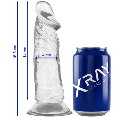 Xray Clear Dildo Transparente 16.5x4 cm