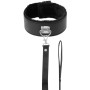 Collar BDSM Darkness Titanium | Neopreno y Cadena Negra