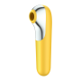 SATISFYER DUAL LOVE VIBRADOR Y SUCCIONADOR CON AIRE PULSADO AMARILLO por sólo 47,96 €