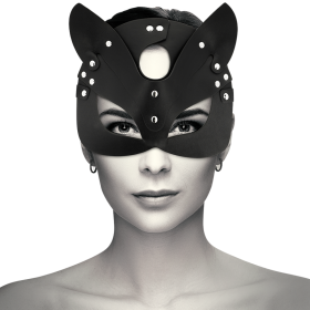 MASCARA CUERO VEGANO CON OREJAS DE GATO por sólo 31,96 €