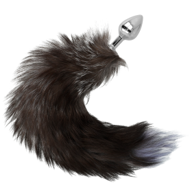 PLUG ANAL 7 CM COLA MARRON Y GRIS 40 CM por sólo 27,16 €