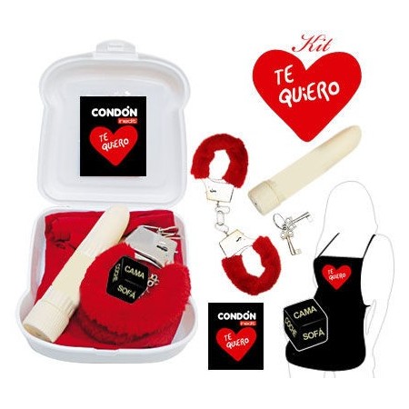 KIT ERÓTICO ROJO TE QUIERO / I LOVE YOU por sólo 20,72 €