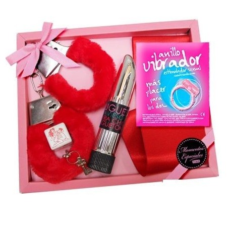 KIT EROTICO VIBRADOR ANILLO rojo