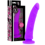 DILDO LILA SILICONA MEDICA 17 X 3CM