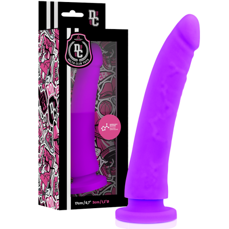 DILDO LILA SILICONA MEDICA 17 X 3CM