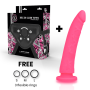 DILDO + ARNES ROSA SILICONA MEDICA 20 X 4CM