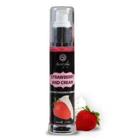 SECRETPLAY LUBRICANTE 2-1 EFECTO CALOR FRESA&NATA 50ML por sólo 8,76 €