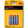 KODAK MAX SUPER PILA ALCALINA AAA LR03 BLISTER*4