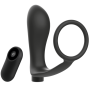 ANILLA PENE CON PLUG ANAL CONTROL REMOTO NEGRO RECARGABLE