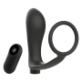 ANILLA PENE CON PLUG ANAL CONTROL REMOTO NEGRO RECARGABLE por sólo 39,96 €