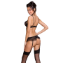 PASSION WOMAN LOVELIA SET DE TRES PIEZAS NEGRO S/M por sólo 35,35 €