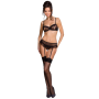 PASSION WOMAN LOVELIA SET DE TRES PIEZAS NEGRO S/M