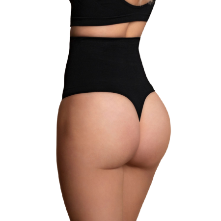 BYE BRA FAJA SIN COSTURAS ESTILO TANGA NEGRO M