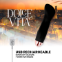 DOLCE VITA VIBRADOR RECARGABLE ONE NEGRO 10 VELOCIDADES por sólo 19,96 €