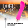 DOLCE VITA VIBRADOR RECARGABLE TWO ROSA 10 VELOCIDADES por sólo 19,96 €