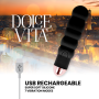 DOLCE VITA VIBRADOR RECARGABLE SIX NEGRO 10 VELOCIDADES por sólo 19,96 €