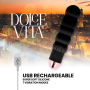 DOLCE VITA VIBRADOR RECARGABLE SIX NEGRO 10 VELOCIDADES