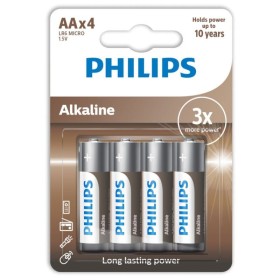 PHILIPS ALKALINE PILA AA LR6 BLISTER*4 por sólo 2,00 €