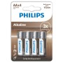 PHILIPS ALKALINE PILA AA LR6 BLISTER*4