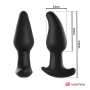 ANBIGUO PLUG ANAL VIBRADOR CON ROTACIÓN DE PERLAS CONTROL REMOTO AMADEUS