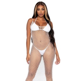 LEG AVENUE MAXI VESTIDO DE RED TRENZADA CON ESPALDA DESCUBIERTA BLANCO por sólo 19,19 €