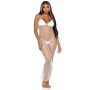 LEG AVENUE MAXI VESTIDO DE RED TRENZADA CON ESPALDA DESCUBIERTA BLANCO por sólo 19,19 €