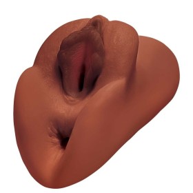 PDX PLUS+ PERFECT PUSSY DOUBLE STROKER MASTURBADOR VAGINA Y ANO MARRON por sólo 27,96 €