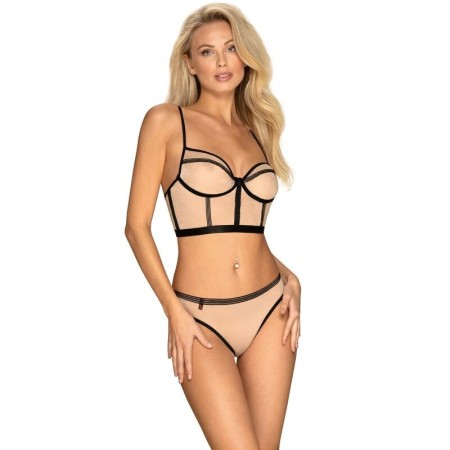 OBSESSIVE - NUDELIA SET DOS PIEZAS NUDE S/M