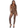 LEG AVENUE LATTICE NET BODYSTOCKING ONE SIZE