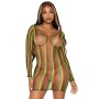 LEG AVENUE MINIVESTIDO DE RED RASTAS TALLA UNICA