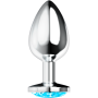 PLUG ANAL ACERO CON CRISTAL AZUL L por sólo 11,96 €