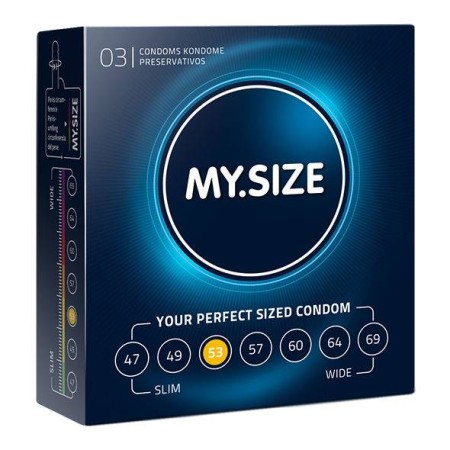 MY SIZE NATURAL CONDOM LATEX 53MM 3UDS por sólo 3,16 €