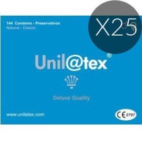 UNILATEX PRESERVATIVOS  NATURALES 144 UDS X 25 UDS por sólo 549,00 €