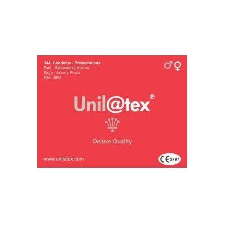 UNILATEX PRESERVATIVOS ROJOS/FRESA 144 UDS por sólo 26,00 €
