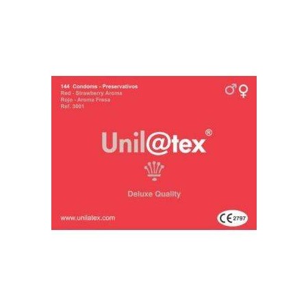 UNILATEX PRESERVATIVOS ROJOS/FRESA 144 UDS