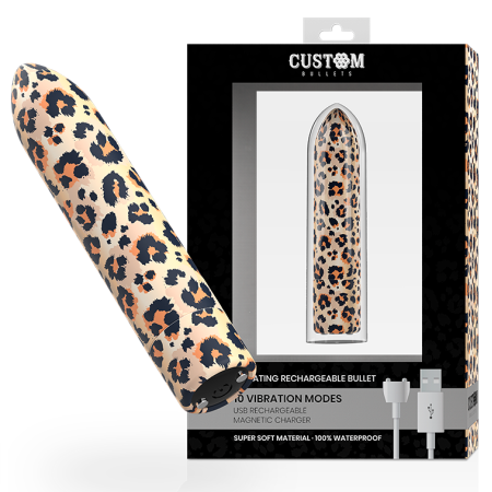 CUSTOM BULLETS BALA RECARGABLE LEOPARD 10 INTENSIDADES por sólo 23,96 €