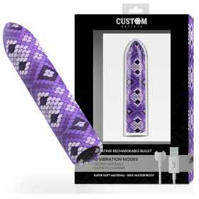 CUSTOM BULLETS BALA RECARGABLE SNAKE LILA 10 INTENSIDADES por sólo 23,96 €