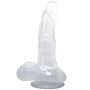 BAILE DILDO REALISTICO CON VENTOSA Y TESTICULOS 16.7 CM TRANSPARENTE por sólo 13,56 €