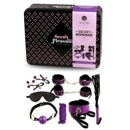SECRETPLAY BDSM SET 8PCS LILA / NEGRO por sólo 44,00 €