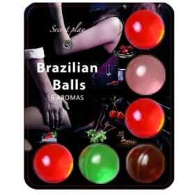SECRETPLAY 6 HOT BALLS LUBRICANTE CON AROMA DE FRUTAS por sólo 10,40 €