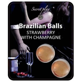SECRETPLAY SET 2 BRAZILIAN BALLS FRESAS CON CAVA por sólo 4,76 €