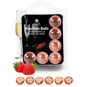SECRETPLAY SET 6 BRAZILIANS BALLS FRESAS CON CAVA por sólo 10,40 €
