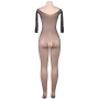 QUEEN LINGERIE BODYSTOCKING MANGA LARGA CON BRILLANTES S-L