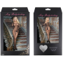 QUEEN LINGERIE BODYSTOCKING MANGA LARGA CON BRILLANTES S-L